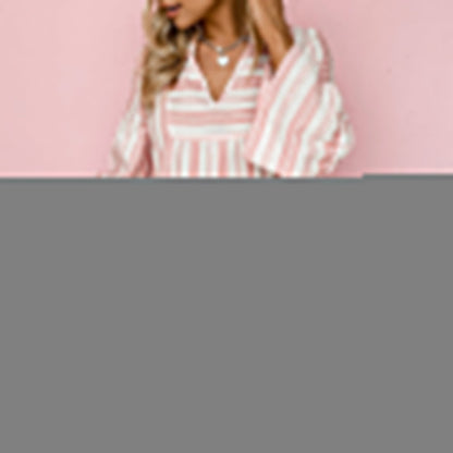 Spring Summer Women Floral Print V-neck Flared Long Sleeve Stitching Casual Swing Babydoll Dress