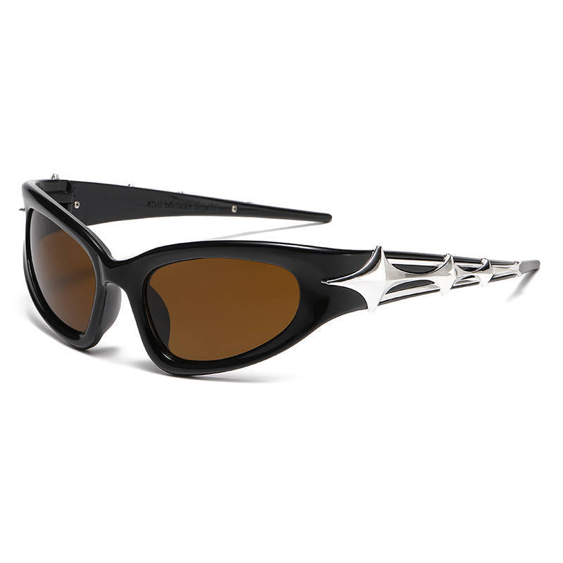 Y2K Cat Eye Star Statement Glasses