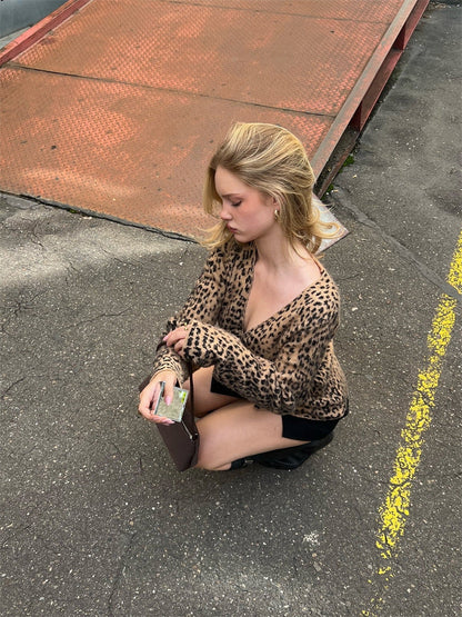 Zola Loose Fit Leopard Cardigan