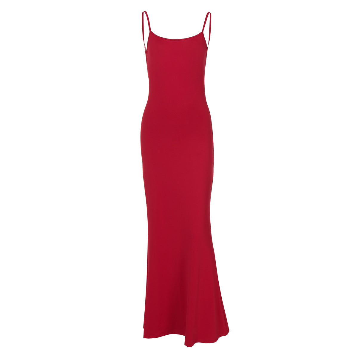 Spring Women Clothing Sexy Slim Fit Backless Sling Solid Color Dress Women