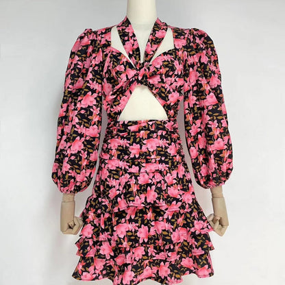 Silk Material Floral MaxiDresses