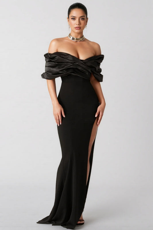 Tiana Solid Colour Wrap Hip Dress