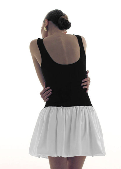 Monroe - Contrast Two-Tone Mini Dress