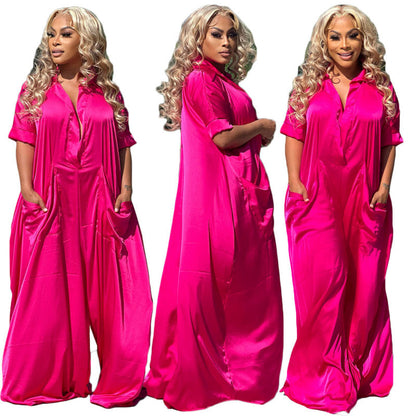 Women Clothing Summer Sexy Women Clothing Loose V neck Jumpsuit