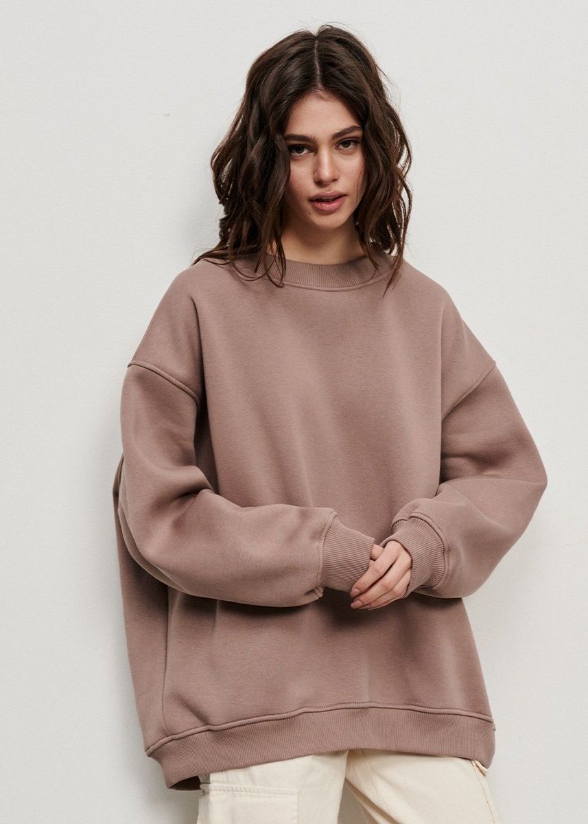 Oversized Green Sweatshirt - Relaxed Street Style