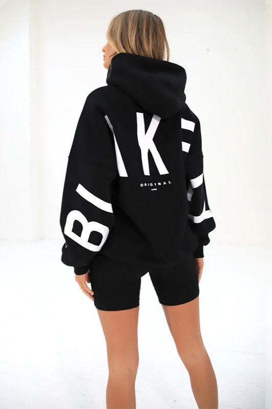 Loose Fit Hoodie with Big Thick Letters