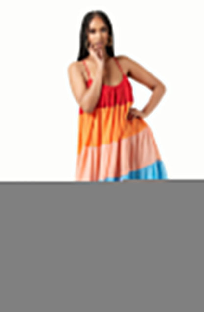 Suspender Loose Dress Women Clothing Summer Dress Long Summer Dress