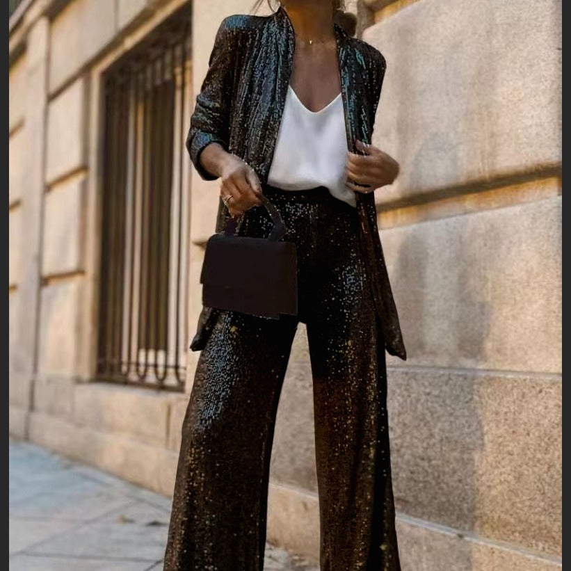 Women Sequin All Match Small Set