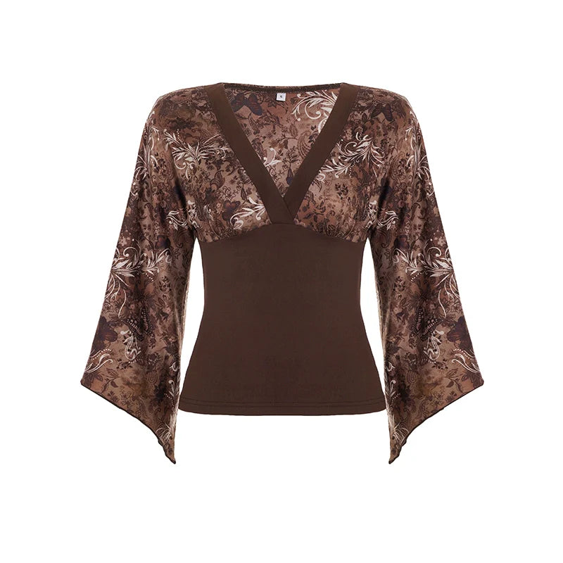 Talaya Floral Bell Sleeve Top