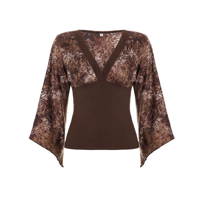 Talaya Floral Bell Sleeve Top