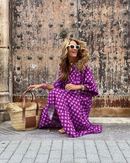 Women's fashionable street picnic bubble sleeve layered elegant party MIDI dress