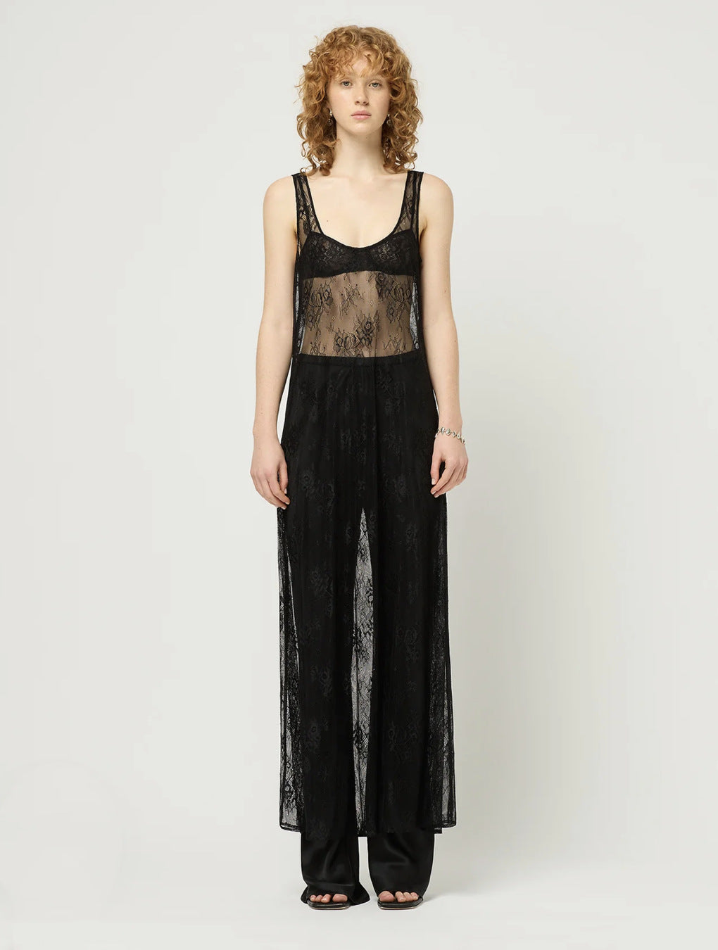 Spring Summer Women Clothing Sexy See through Hollow Out Cutout Lace Blouse Dress
