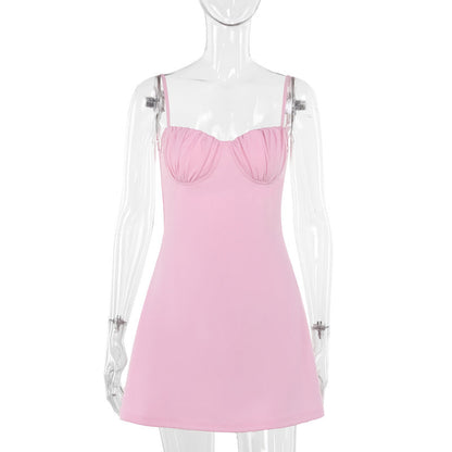 Autumn Sexy Sling Daily Backless Lace up Mini Dress
