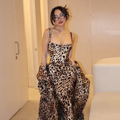 Leopard Print Maxi Dress
