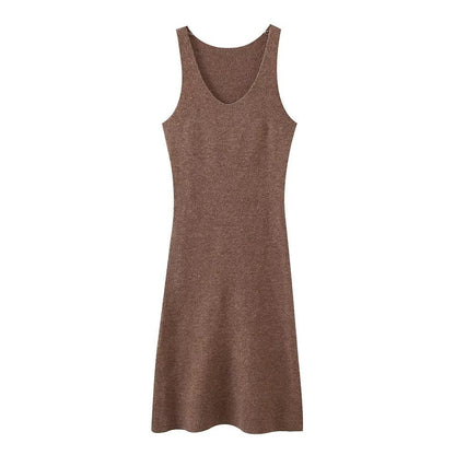 Winter Women Clothing Solid Color Slim Fit Slimming Spaghetti Straps Vest