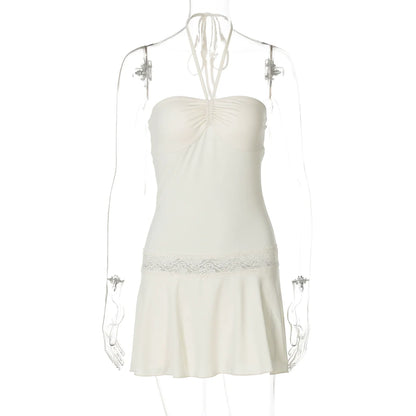 Mulan Lace Halter Mini Dress