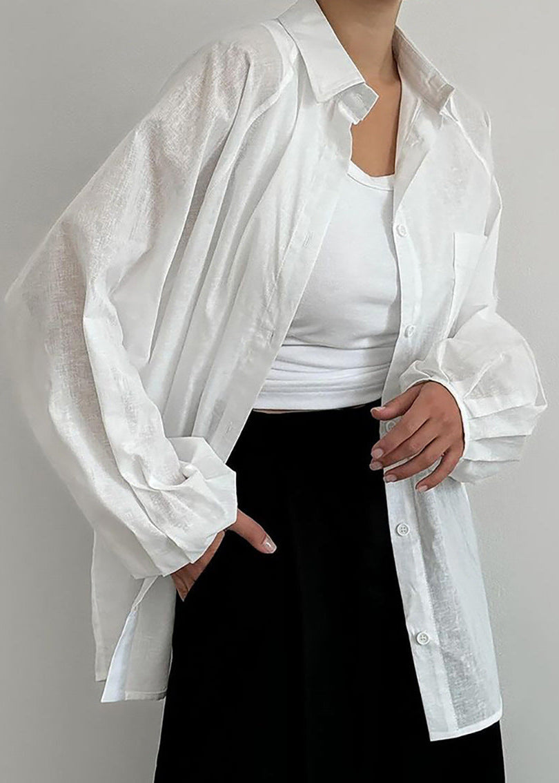 Elara – Oversized Cotton Button-Up Shirt