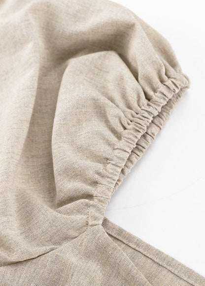 Isla Linen Puff Sleeve Maxi Dress