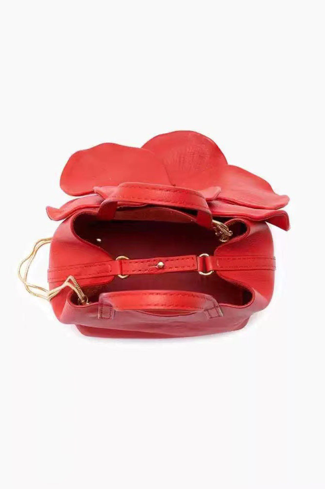 Bolso de mano de piel sintética con diseño floral