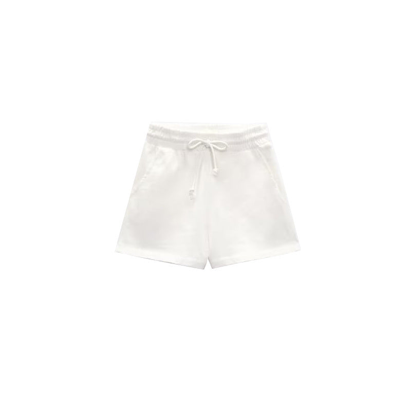 Summer Women Stretch High Waist Shorts Loose Cotton Short Sleeve T shirt