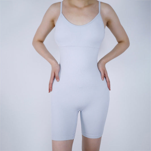 Seamless Jumpsuit Hip Lifting Solid Color Belly Contracting Jumpsuit Waist Shaping Clothes