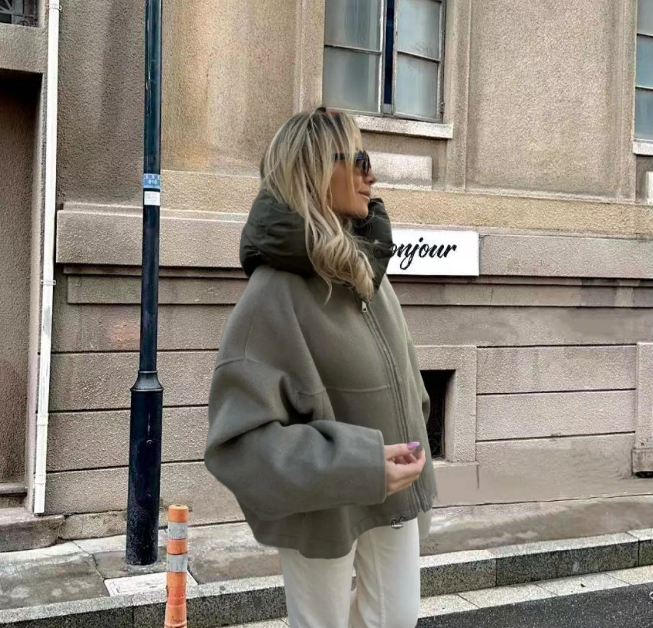 Ariadna Detachable Wool Cropped Coat