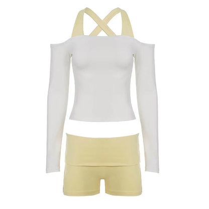 Contrast Trim Two-Piece Short Set