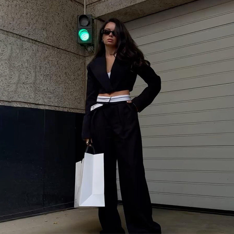 Cross Over Pleats Tailored Pants