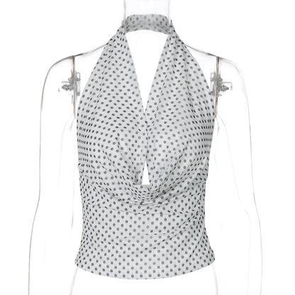 Joan Polka Dot Halter Top
