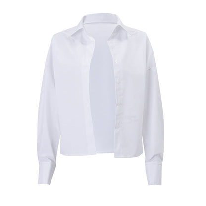 Fall Women Casual Sexy Three-Piece Suit Solid Color Inner Wear Long Sleeve Shirt Wide Leg Pants