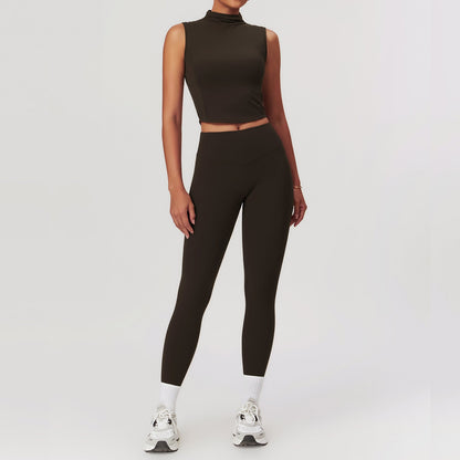 Brushed Tight Yoga Women Slimming Beauty Back Exercise Set Casual Fitness Yoga Wear