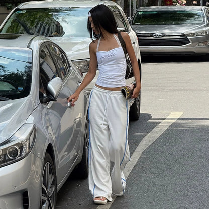 Raeya White Knit Pants