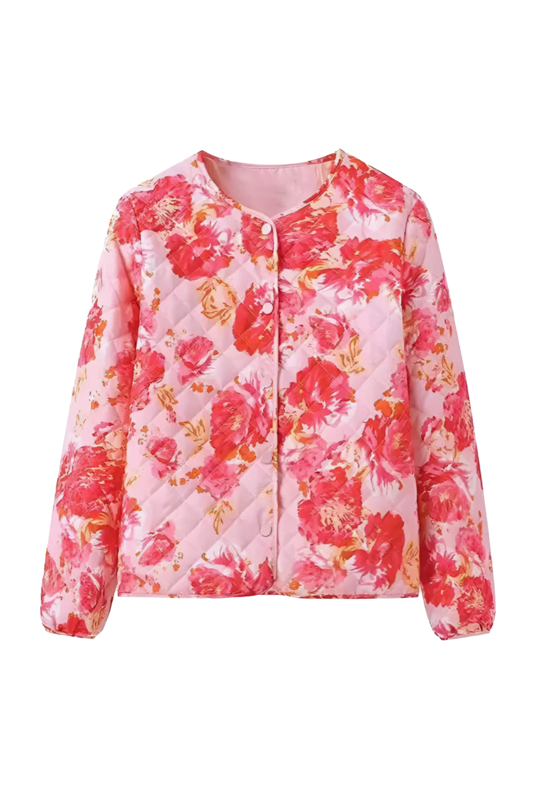Chaqueta micro de jacquard floral Maeve