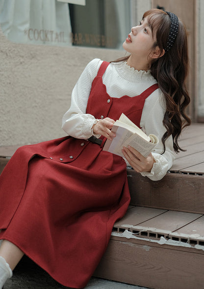 Button Up Scallop Cami Dress