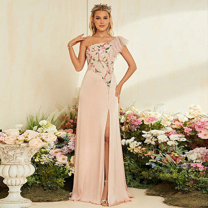 Evening Dress Deep V Plunge neck High Slit Backless Sexy Evening Dress Cocktail Party Dress Evening Dress