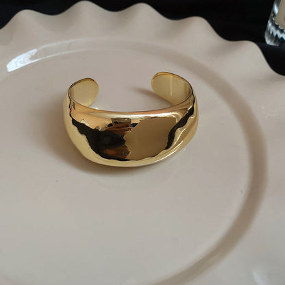 Asymmetrical Twisted Open Cuff Bracelet