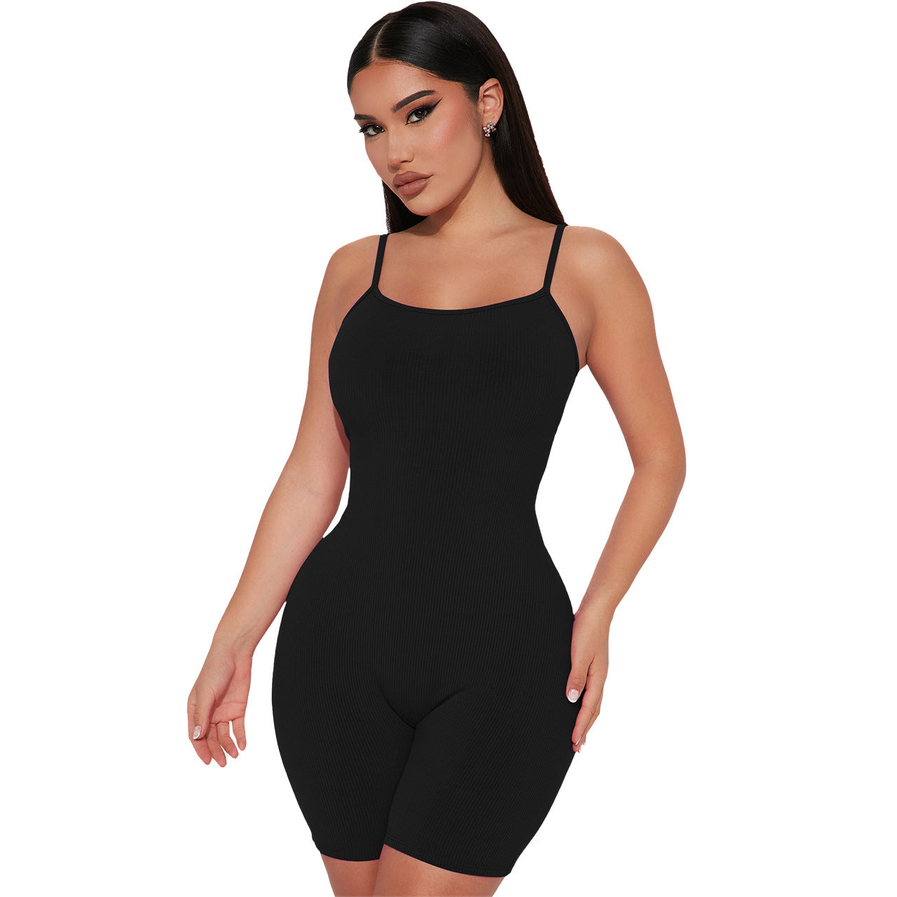 Women Clothing Summer Thread Sling Hip Lifting Beauty Back Casual Jumpsuit