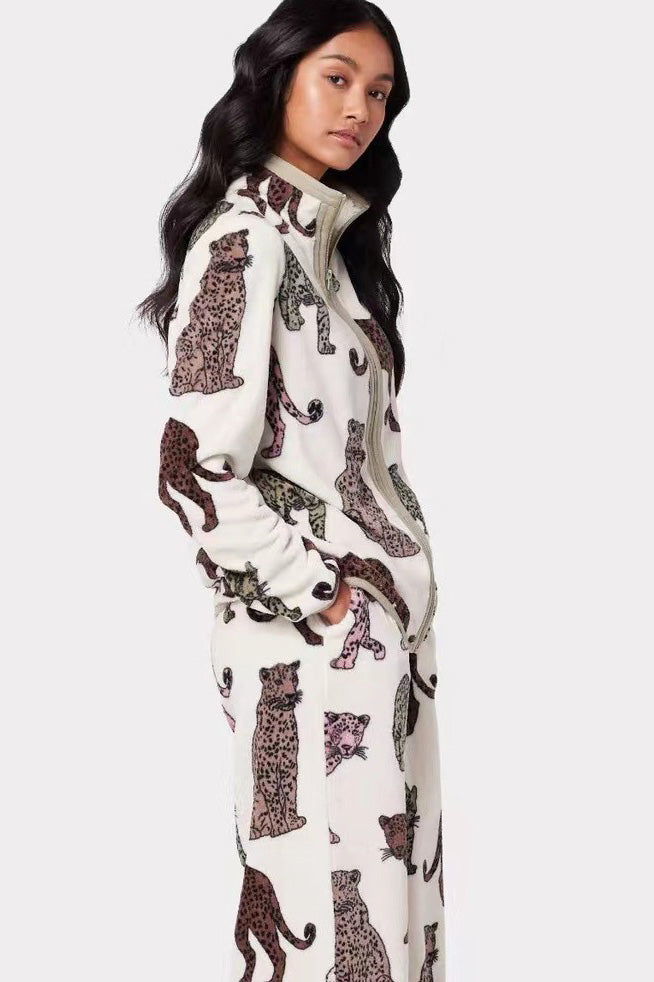 Conjunto de pijama con estampado de leopardo Melard