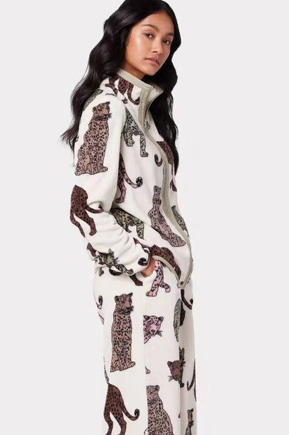 Conjunto de pijama con estampado de leopardo Melard