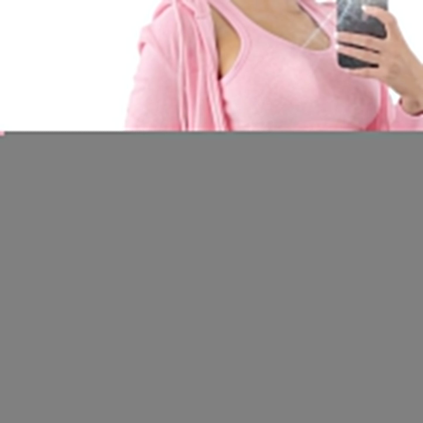 Women Clothing International Station Autumn Winter Plush Hooded Vest Three Piece Set