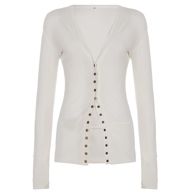 Saachi Button-Up Knit Top
