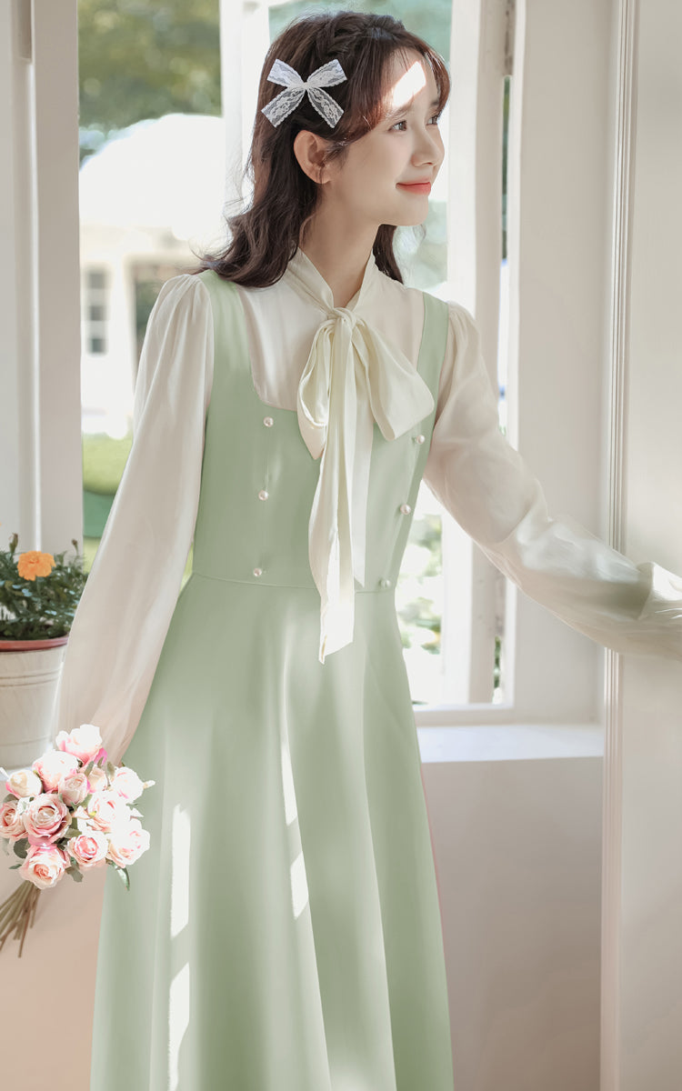 Missy Tie Neck Midi Dress