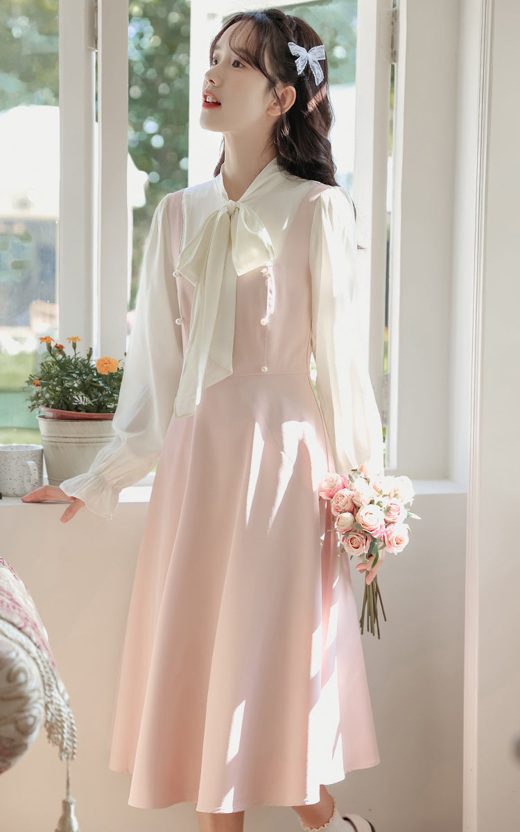 Missy Tie Neck Midi Dress
