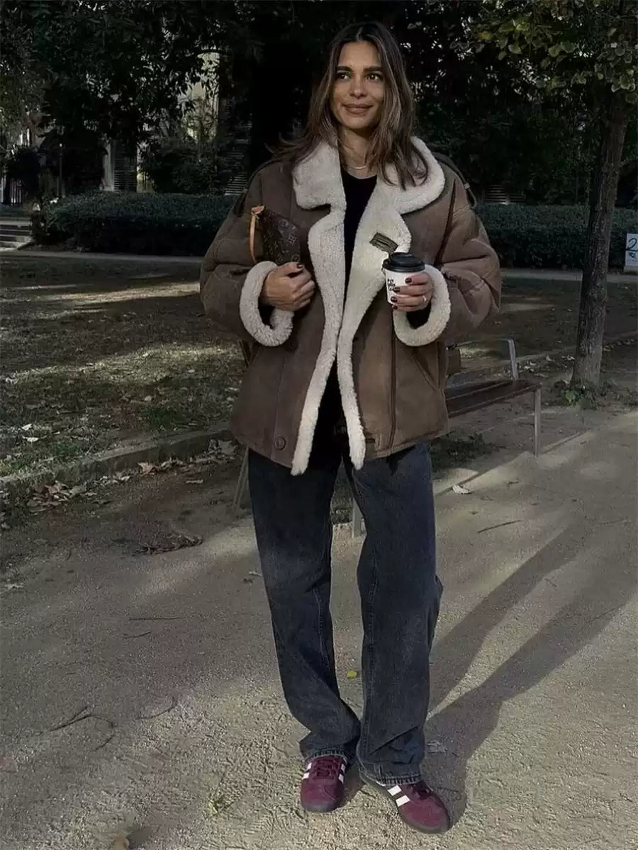 Harley Faux Suede Aviator Jacket