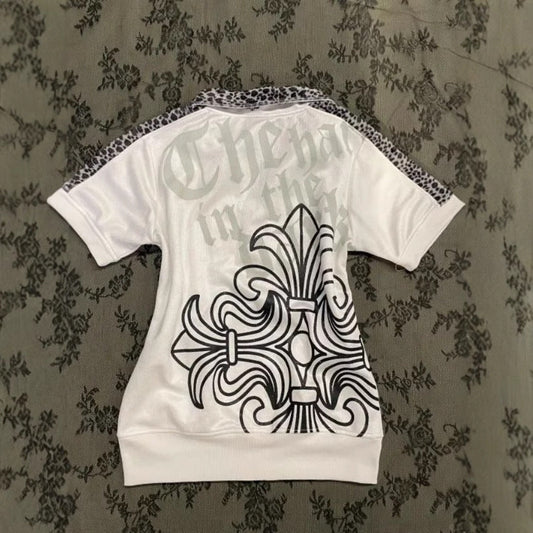 Y2K Patchwork Leopard Slim T-shirt