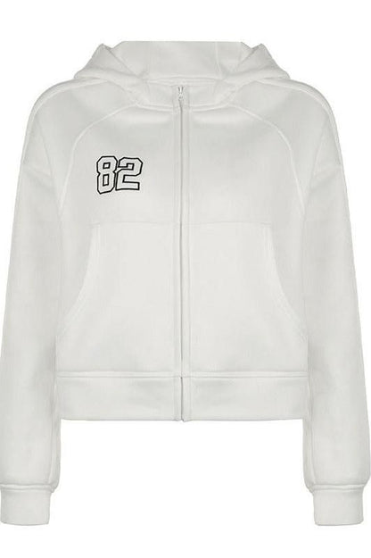 Street oversize style embroidered hoodie