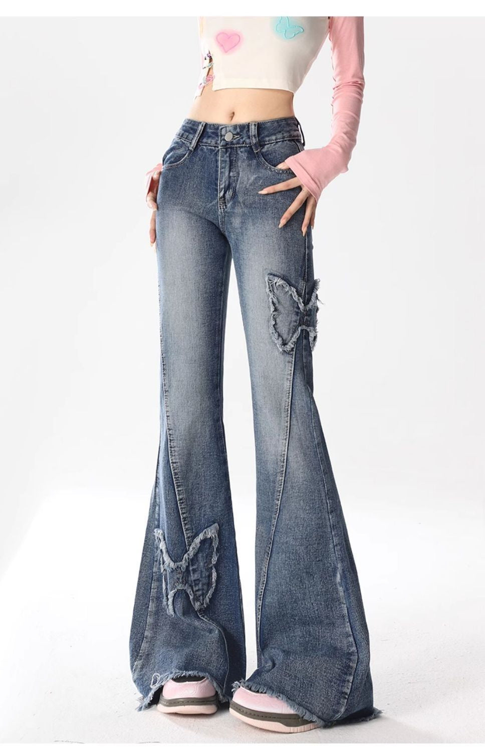 Street Style Micro-flare Trousers