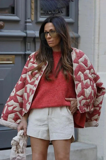 Chaqueta bomber corta con parches de Pacino