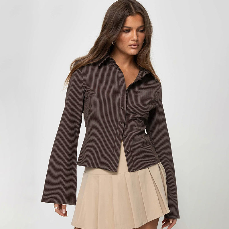 Juliett Striped Button-Up Shirt