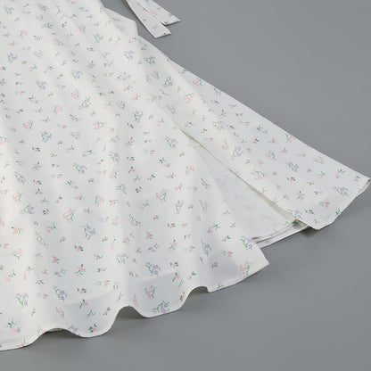 Suspender Ivory Print Dress